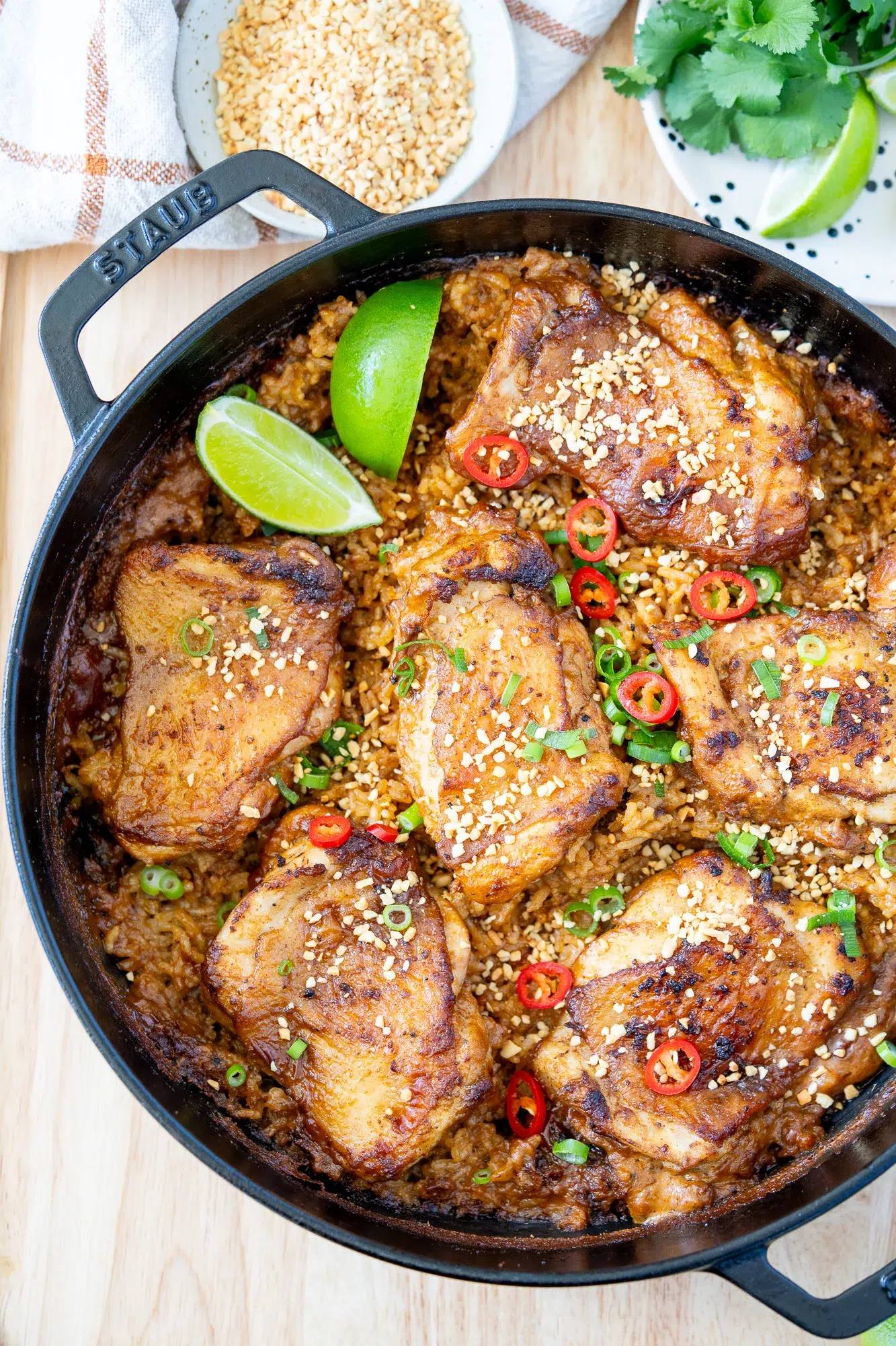One-pan Satay-style Chicken and Rice